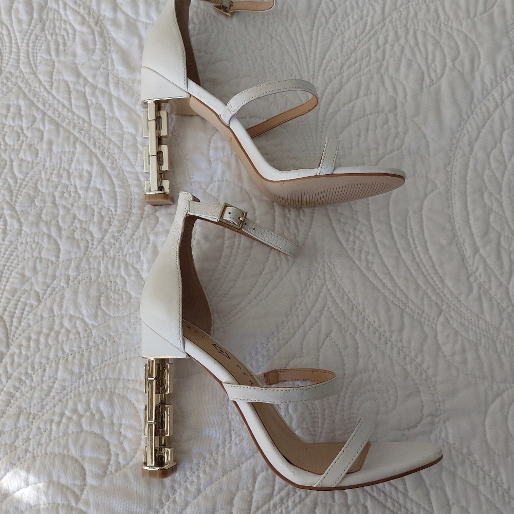 KATY PERRY " THE VILAN" WHITE STILETTO HEELS - Picture 5 of 11
